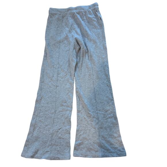 (L) NWT $168 Carbon38 Wide Leg Pintuck Sweatpant in French Terry Heather Grey - Picture 6 of 8
